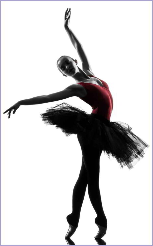 ballerina di classico sfondo bianco